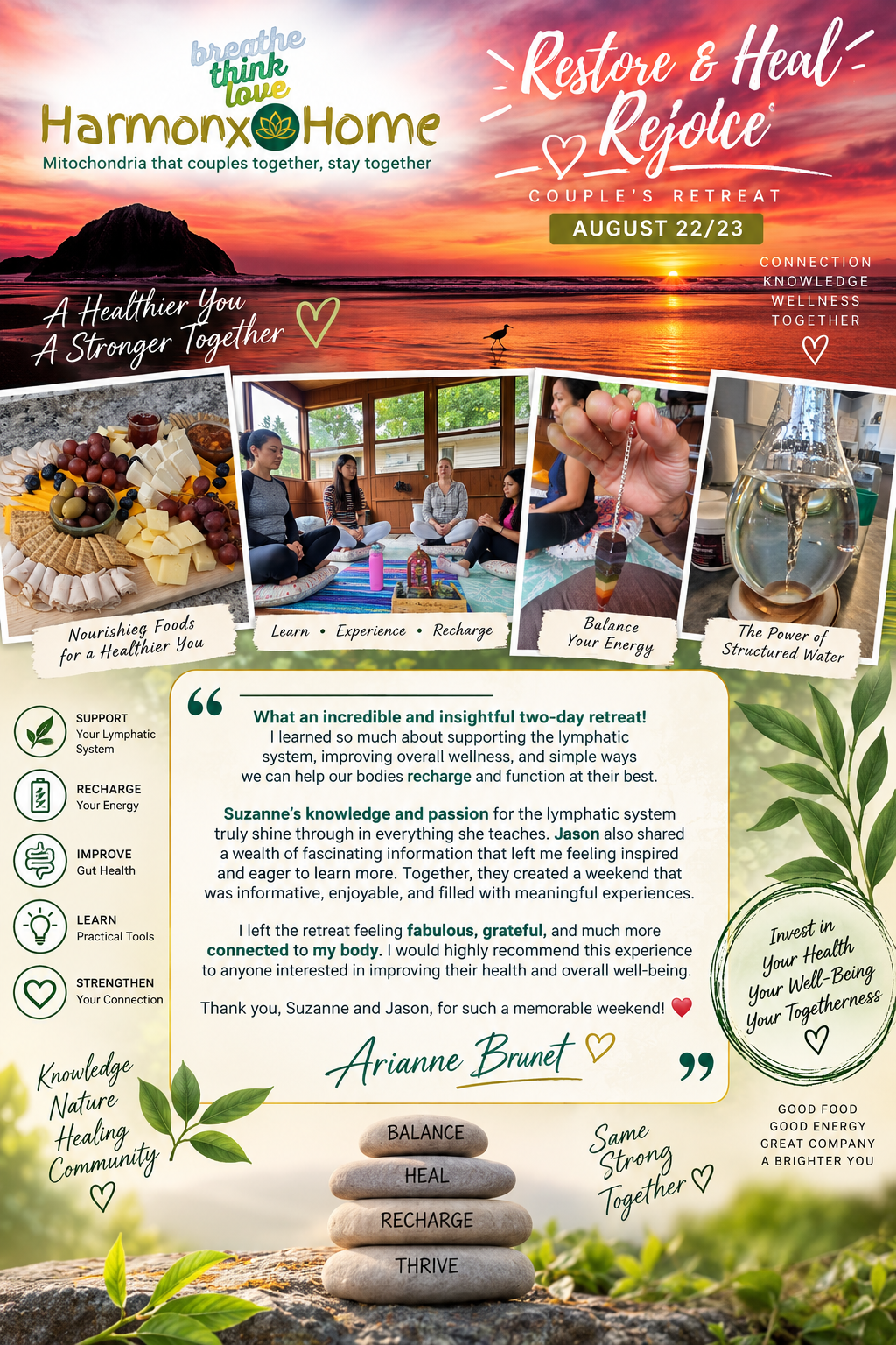Arianne Brunet — retreat experience at Harmony@Home