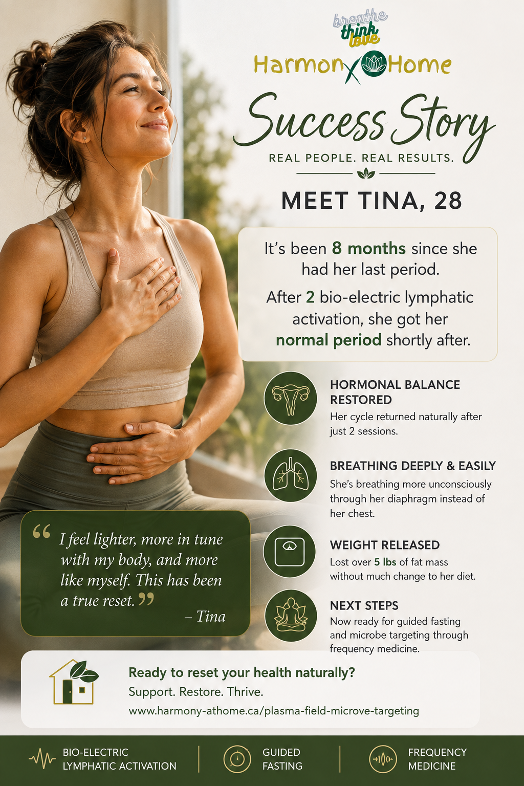 Tina, 28 — client success story at Harmony@Home